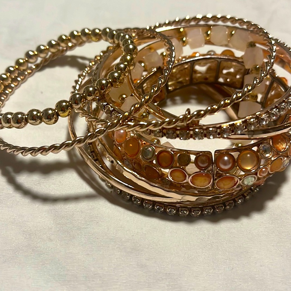 Rose Gold Bangles set of 10.